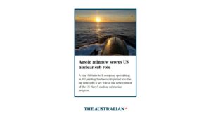 The Australian: Aussie minnow scores US nuclear sub role.